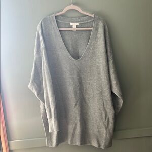 Green V-Neck Women's Sweater